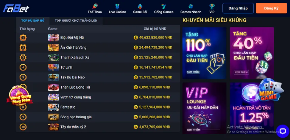 Banner khuyến mãi casino uw88 app
